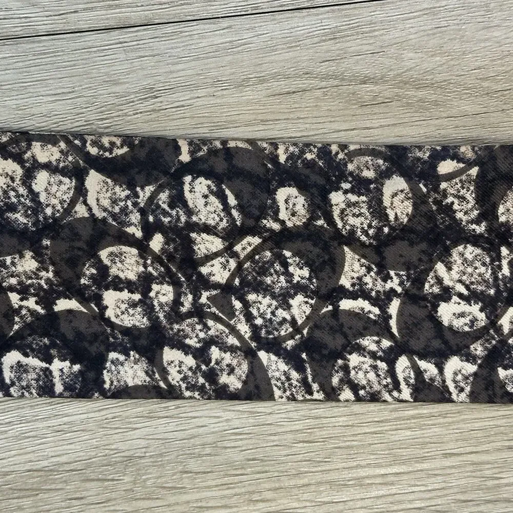 Coach Signature Reversible Silk Skinny Pony Scarf Purse Scarf Snake Skin Design